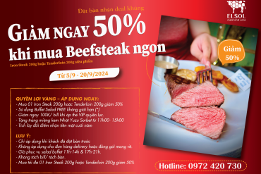 CƠ HỘI VÀNG MUA BEEFSTEAK GIẢM TỚI 50% TỪ 5/9 -20/9/2024